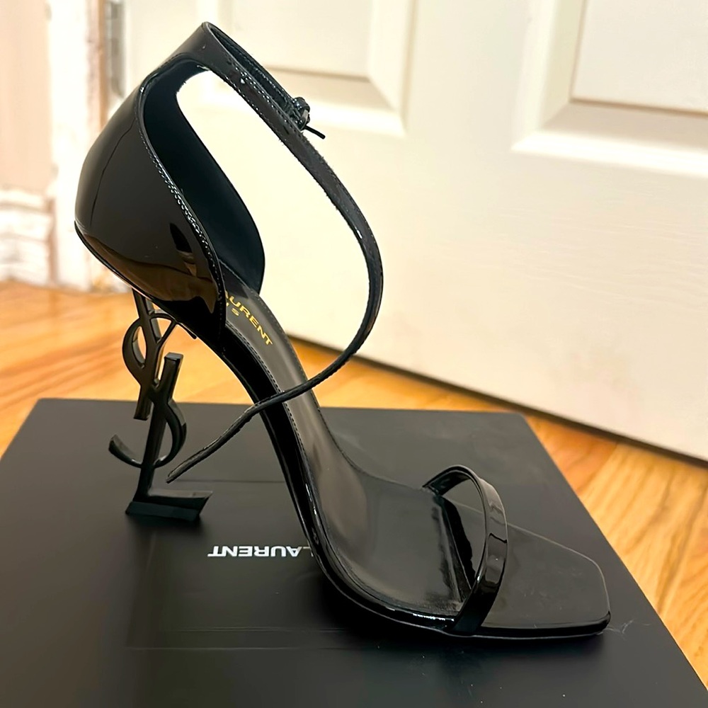 black YSL heels